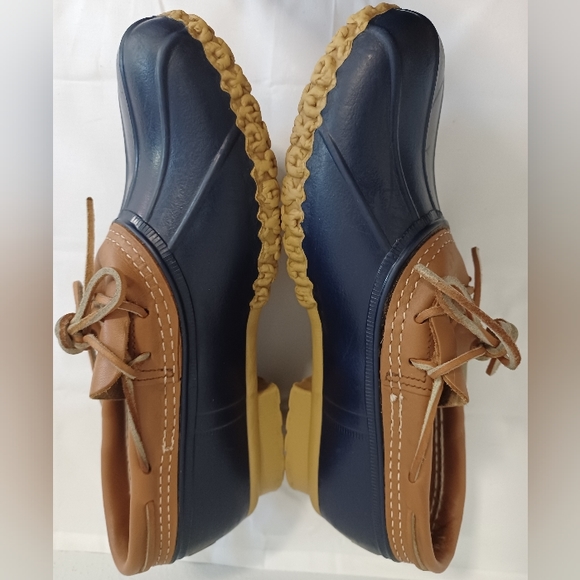 L.L Bean mens wateproof rubber leather bean boot usa size 10m blue - Picture 7 of 9